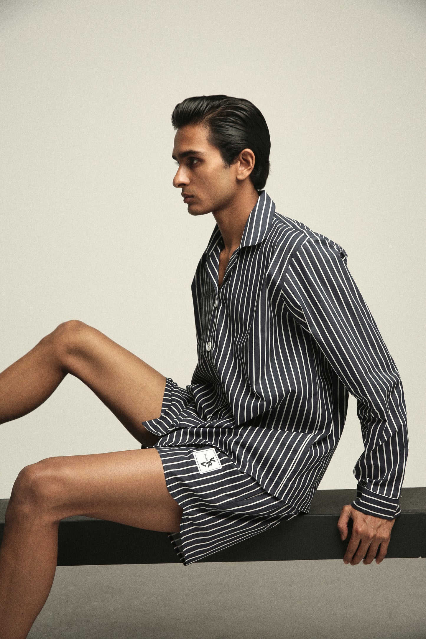 Striped Shirt with Boxer