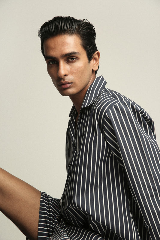 Striped Shirt with Boxer